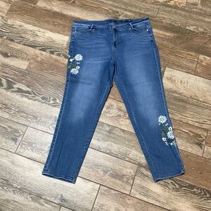 J. Jill Embroidered Jeans Size 16